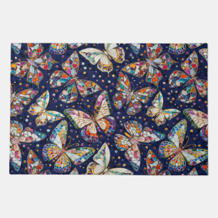 Colorful Mosaic Butterfly pattern Doormat
