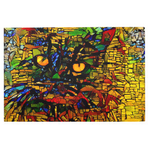 Colorful Mosaic Cat Art Prin