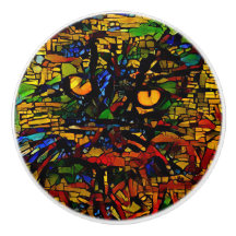 Colorful Mosaic Cat Art Prin