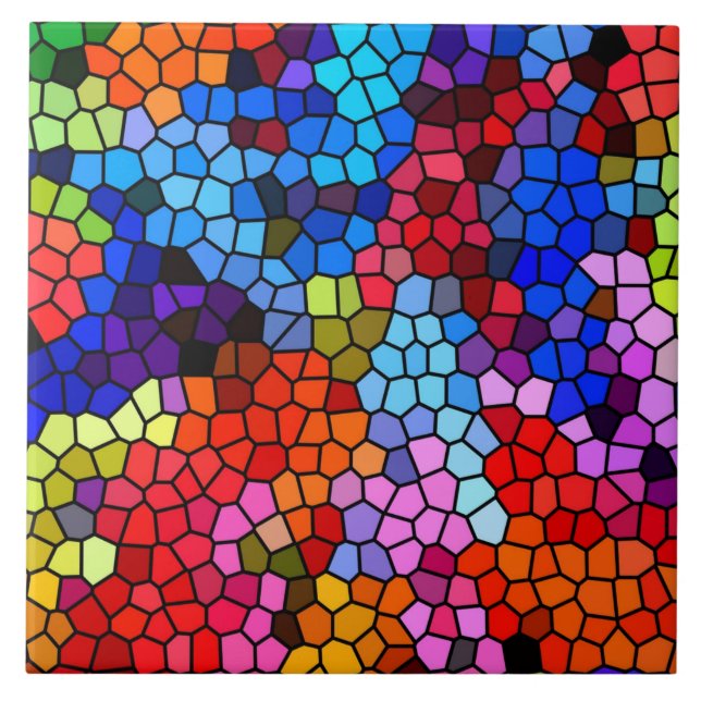 Colorful mosaic ceramic tile (Front)