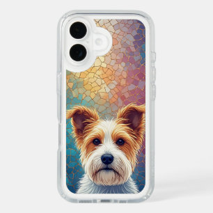 Colorful Mosaic Dog Portrait iPhone 16 Case