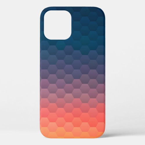 Colorful mosaic Geometric hipster retro backgroun iPhone 12 Case