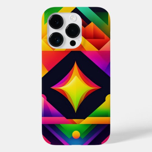 Colorful Mosaic Geometric Iphone Cover AI Print