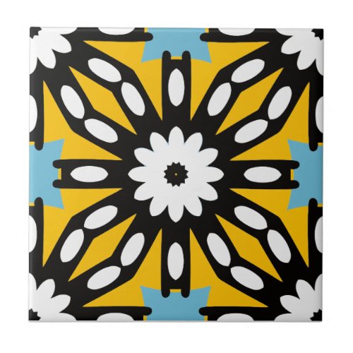 Colorful Mosaic Geometric Modern Ethnic Pattern Ceramic Tile