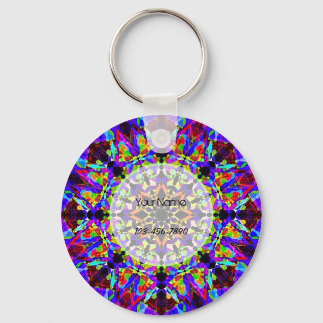Colorful Mosaic Keychain (Front)