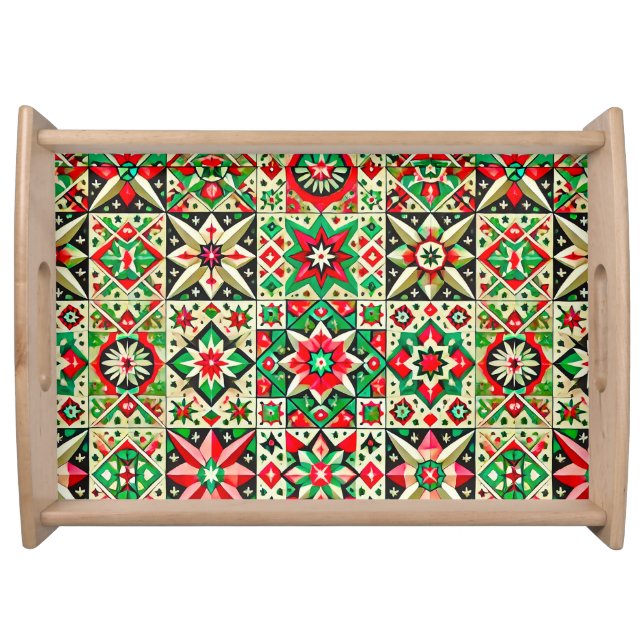🟦 Colorful Mosaic Kitchen Serving Decor Tray 🟦 (Front)