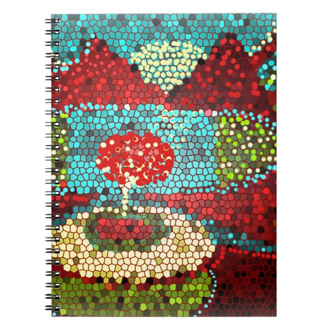 Colorful Mosaic Lanscape Notebook (Front)