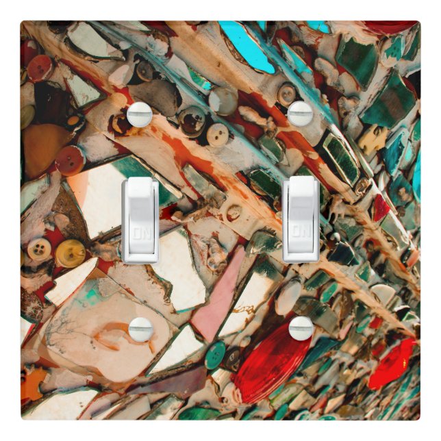 Colorful Mosaic Light Switch Cover (In Situ)