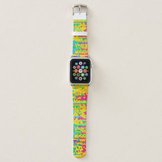 Colorful mosaic pattern apple watch band