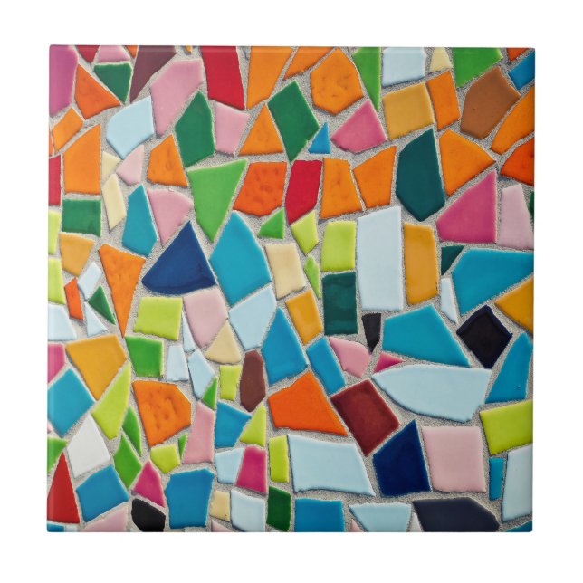 Colorful Mosaic Pattern Ceramic Tile (Front)