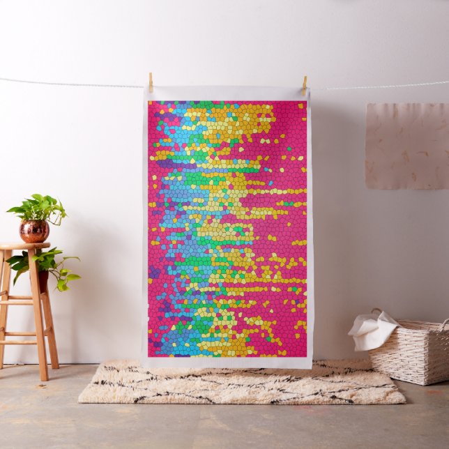 Colorful mosaic pattern fabric (In Situ)