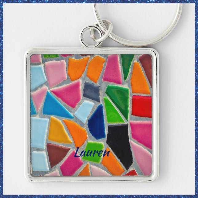 Colorful Mosaic Pattern    Keychain (Creator Uploaded)