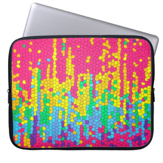 Colorful mosaic pattern laptop sleeve