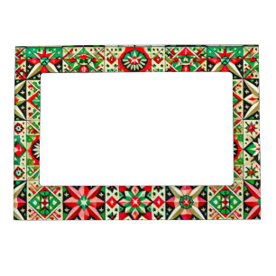 Colorful mosaic pattern magnetic frame