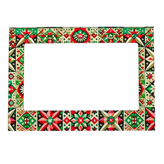 Colorful mosaic pattern magnetic frame (Front)