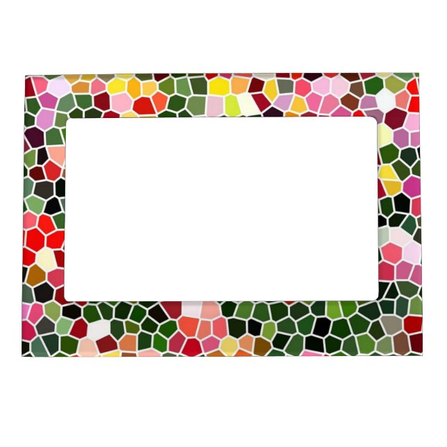 Colorful Mosaic Pattern Magnetic Frame (Front)