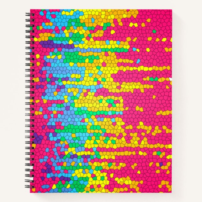 Colorful mosaic pattern notebook (Front)