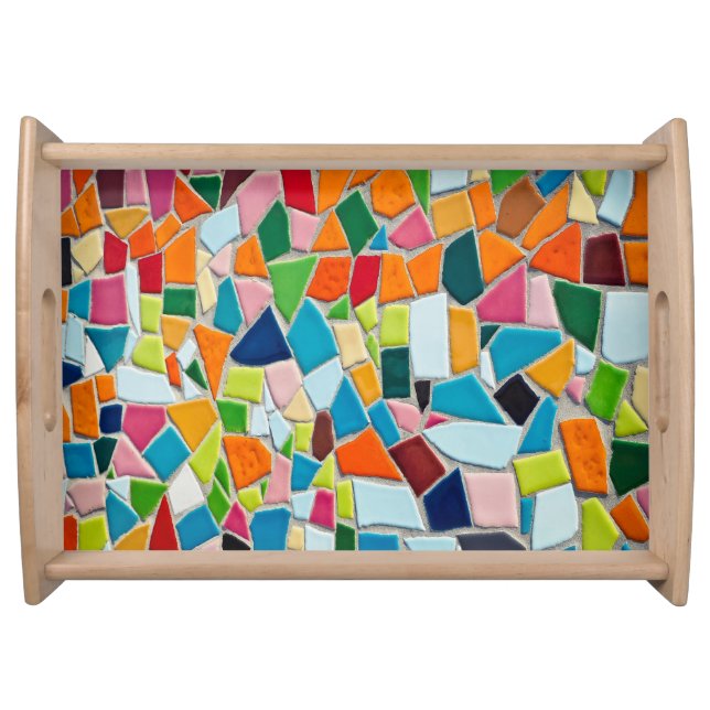 Colorful Mosaic Pattern Serving Tray (Front)