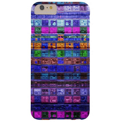 Colorful Mosaic Pattern Wood Look 11 Barely There iPhone 6 Plus Case