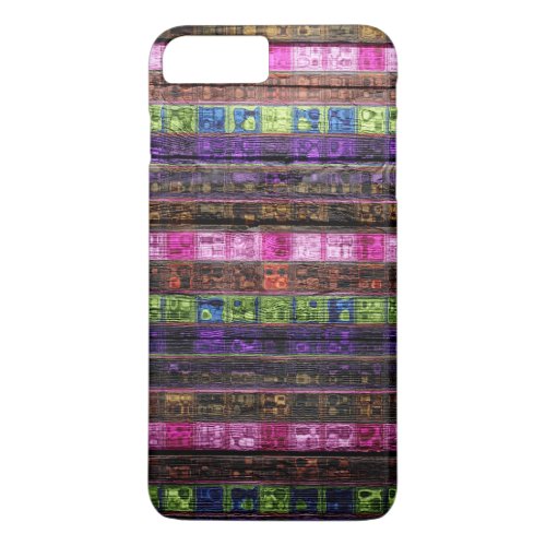 Colorful Mosaic Pattern Wood Look 18 iPhone 8 Plus7 Plus Case