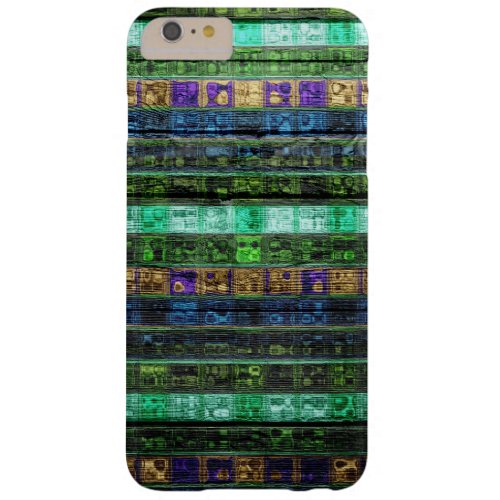 Colorful Mosaic Pattern Wood Look 19 Barely There iPhone 6 Plus Case