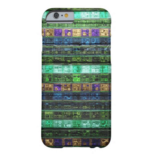 Colorful Mosaic Pattern Wood Look 19 Barely There iPhone 6 Case