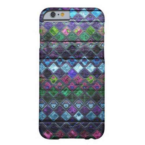 Colorful Mosaic Pattern Wood Look 20 Barely There iPhone 6 Case