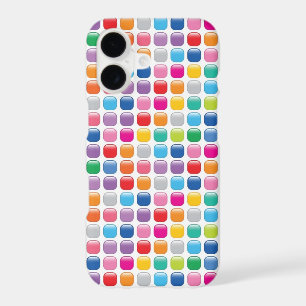 Colorful Mosaic Rainbow Square Dots Pattern Art iPhone 17 Case