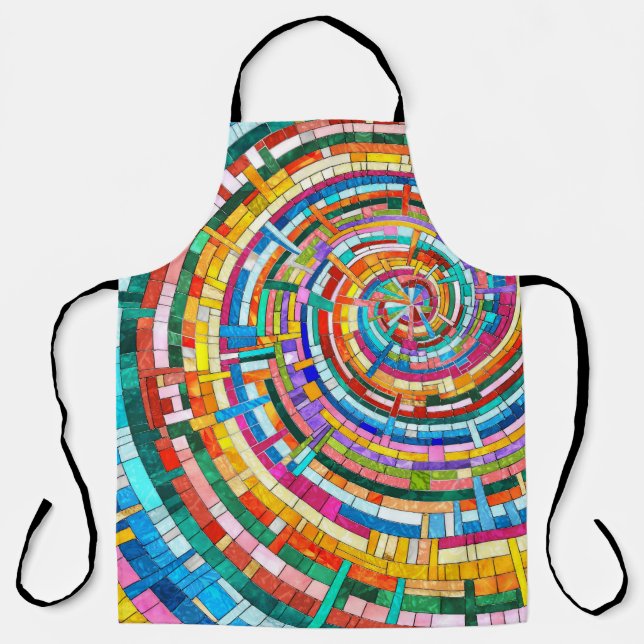 Colorful Mosaic Spiral Apron (Front)