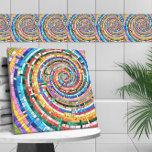 Colorful Mosaic Spiral Ceramic Tile<br><div class="desc">Colorful Mosaic Spiral</div>