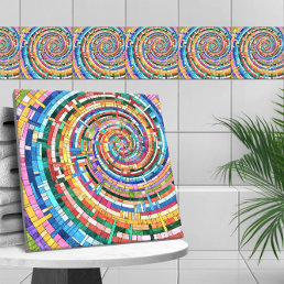 Colorful Mosaic Spiral Ceramic Tile