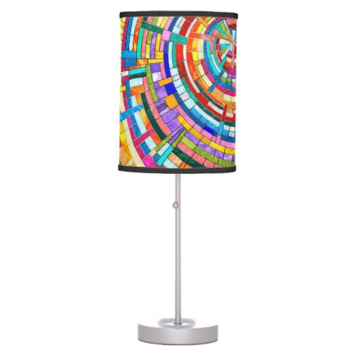 Colorful Mosaic Spiral Table Lamp