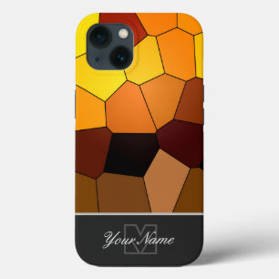 Colorful mosaic sunset tiles with Monogram! Case-M iPhone 13 Case