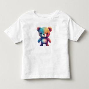Colorful Mosaic Teddy Bear Toddler T-shirt