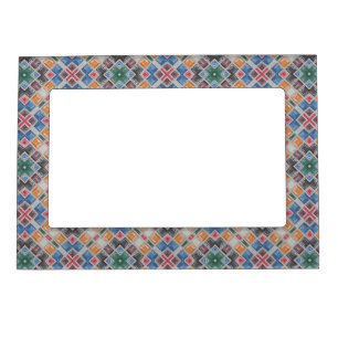 Colorful Mosaic Tile Pattern Magnetic Frame