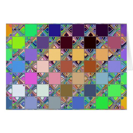 Colorful Mosaic Tiles Cards (Front Horizontal)
