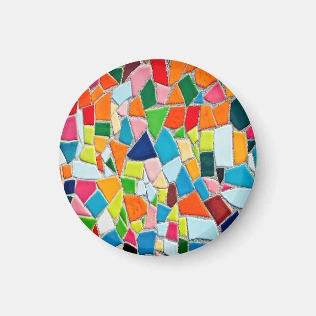 Colorful Mosaic Tiles Magnet (Front)