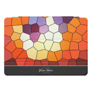 Colorful mosaic tiles with personal Monogram! iPad Pro Cover