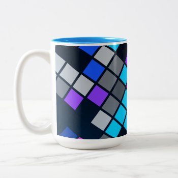 Colorful Mosaic Two-tone Coffee Mug by Gingezel at Zazzle
