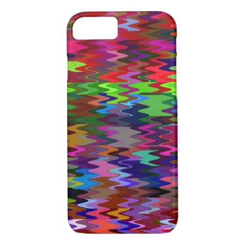 Colorful Mosaic Wave Pattern 2 iPhone 87 Case