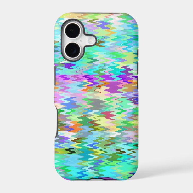 Colorful Mosaic Wave Pattern #2 Iphone Case (Back)