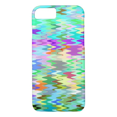 Colorful Mosaic Wave Pattern 3 iPhone 87 Case