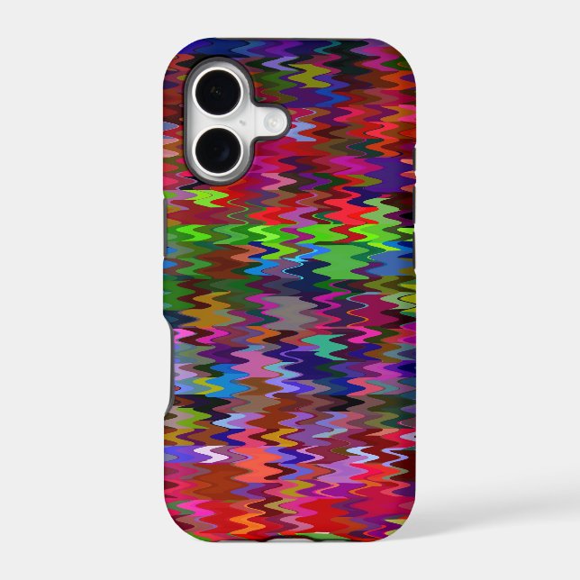 Colorful Mosaic Wave Pattern #3 Iphone Case (Back)