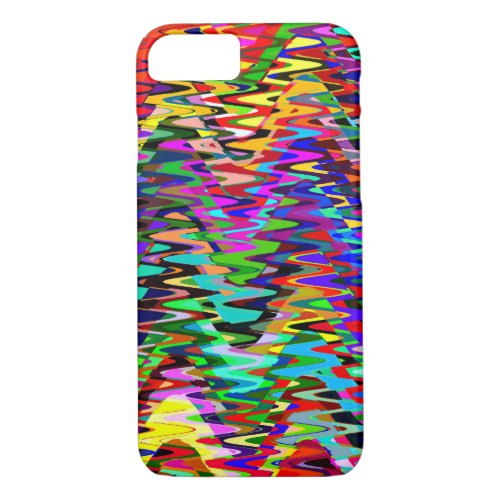 Colorful Mosaic Wave Pattern 4 iPhone 87 Case