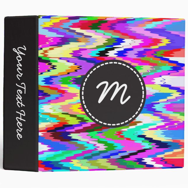 Colorful Mosaic Wave Pattern #5 Binder (Front/Spine)