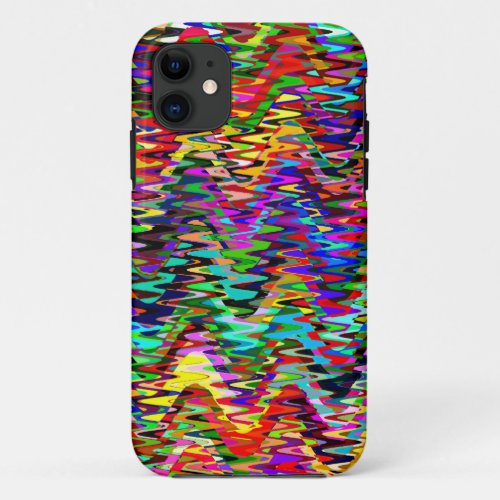 Colorful Mosaic Wave Pattern iPhone 11 Case