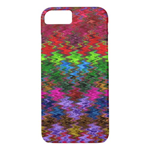 Colorful Mosaic Wave Pattern iPhone 87 Case