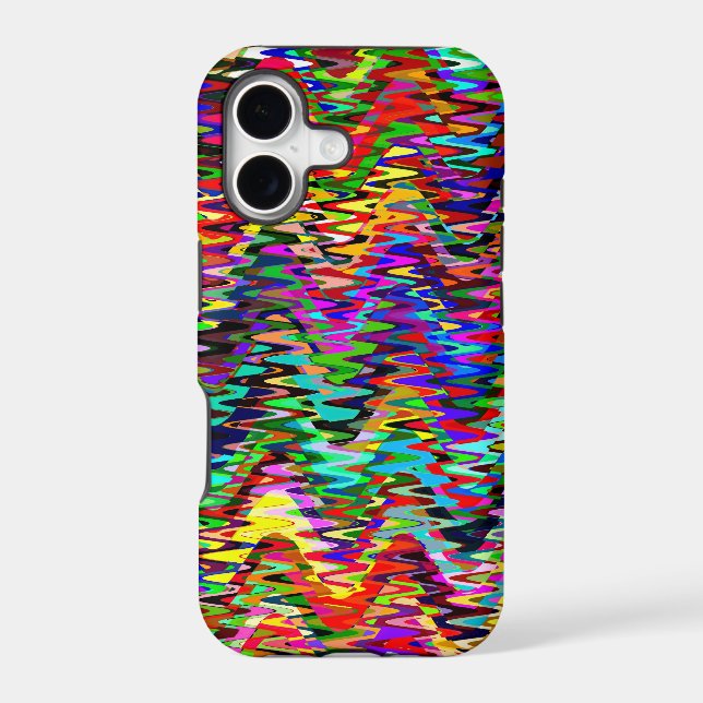 Colorful Mosaic Wave Pattern Iphone Case (Back)