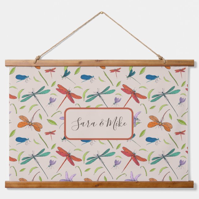 Colorful Moth Butterfly Pattern Personalized Hangi Hanging Tapestry (Front)