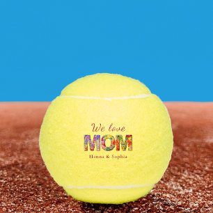 Colorful Mother’s Day Gift - Floral Flower Love Tennis Balls